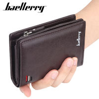 Baellerry Luxury Brand Men PU Leather Wallet With Zipper Coin Pocket Vintage Big Capacity Male Short Money Purse Card Holder 3216