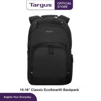 Targus CN600GL 15 to 16 in Classic EcoSmart Backpack | Made from durable water-resistant fabric | Adjustable shoulder straps | Black
