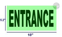 EXIT ENTRANCE Emergency EXIT Glow in the Dark Cut Out Luminous Sticker in Sintra board
