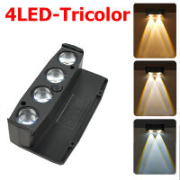 Slamp LED Solar Wall Light Outdoor Waterproof Tricolor/RGB Solar Lamp Super Bright Fence Light Intelligent Light Control Auto ON/OFF Wall Washer Light for Balcony Stairs Street Lighting