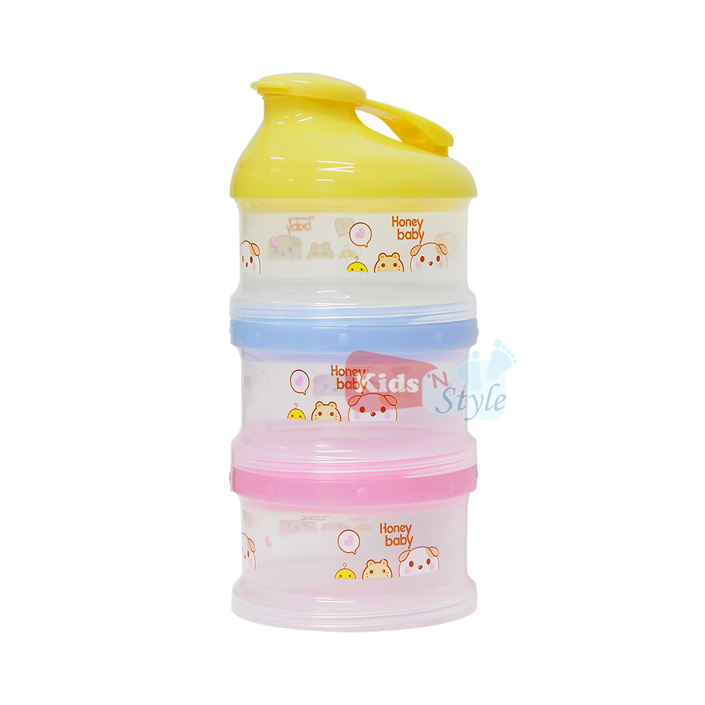 BPA Free Milk Powder Container 3 Layer And 3 Color Storage Box Portable Plastic Dispenser