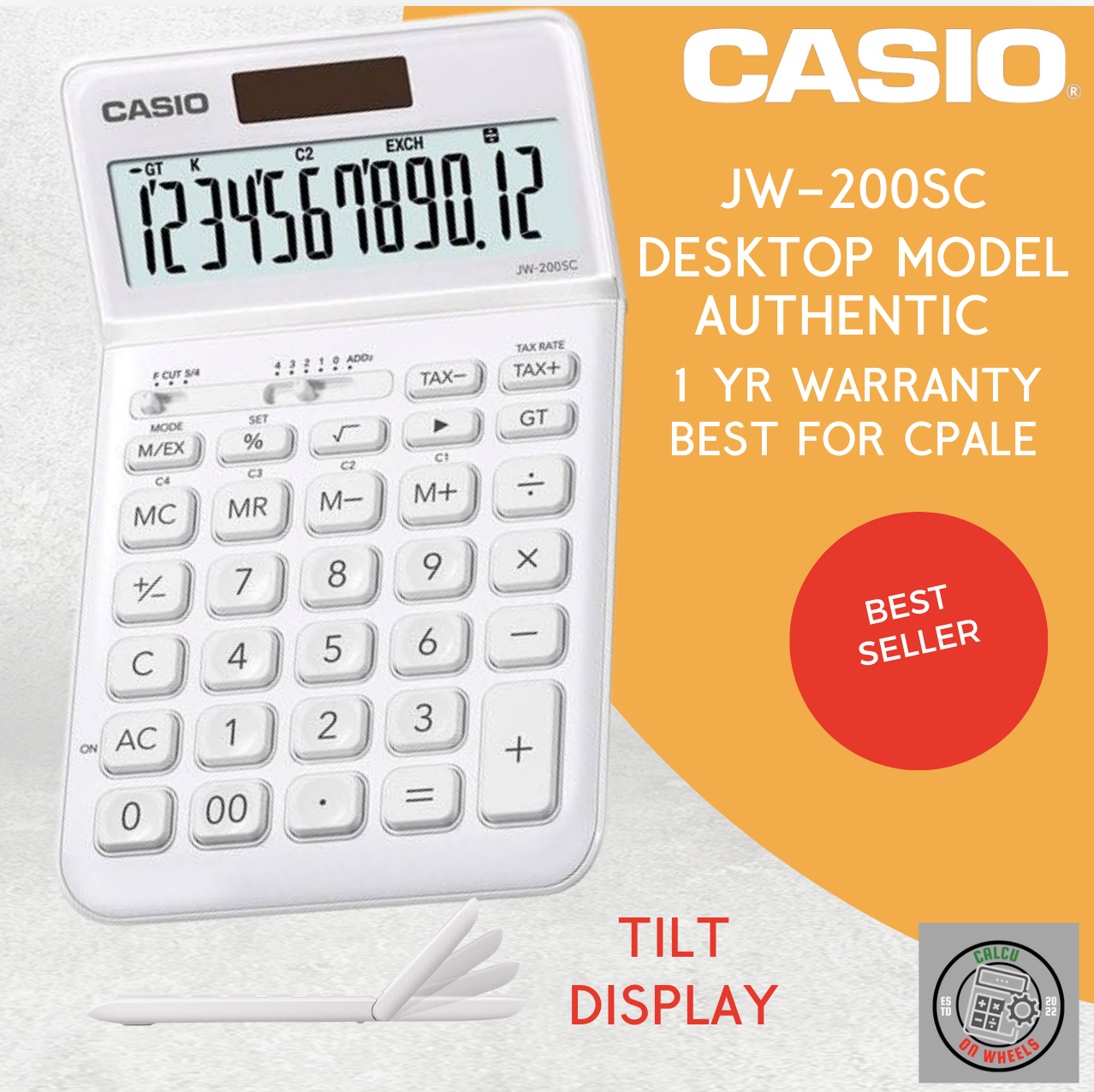 Casio JW200SC white desk top calculator original