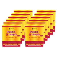 Fine Japan - Hyaluron & Collagen + Ubiquinol (Bag Type) – 210g 30-Day Supply | High-Potency Fish Collagen Peptide 5250mg + Hyaluronic Acid 150mg + Reduced CoQ10 for Skin Elasticity Hydration & Anti-Aging