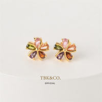 TBK Heart Earring 24K Gold Stud Accessories Earrings For Women 328E