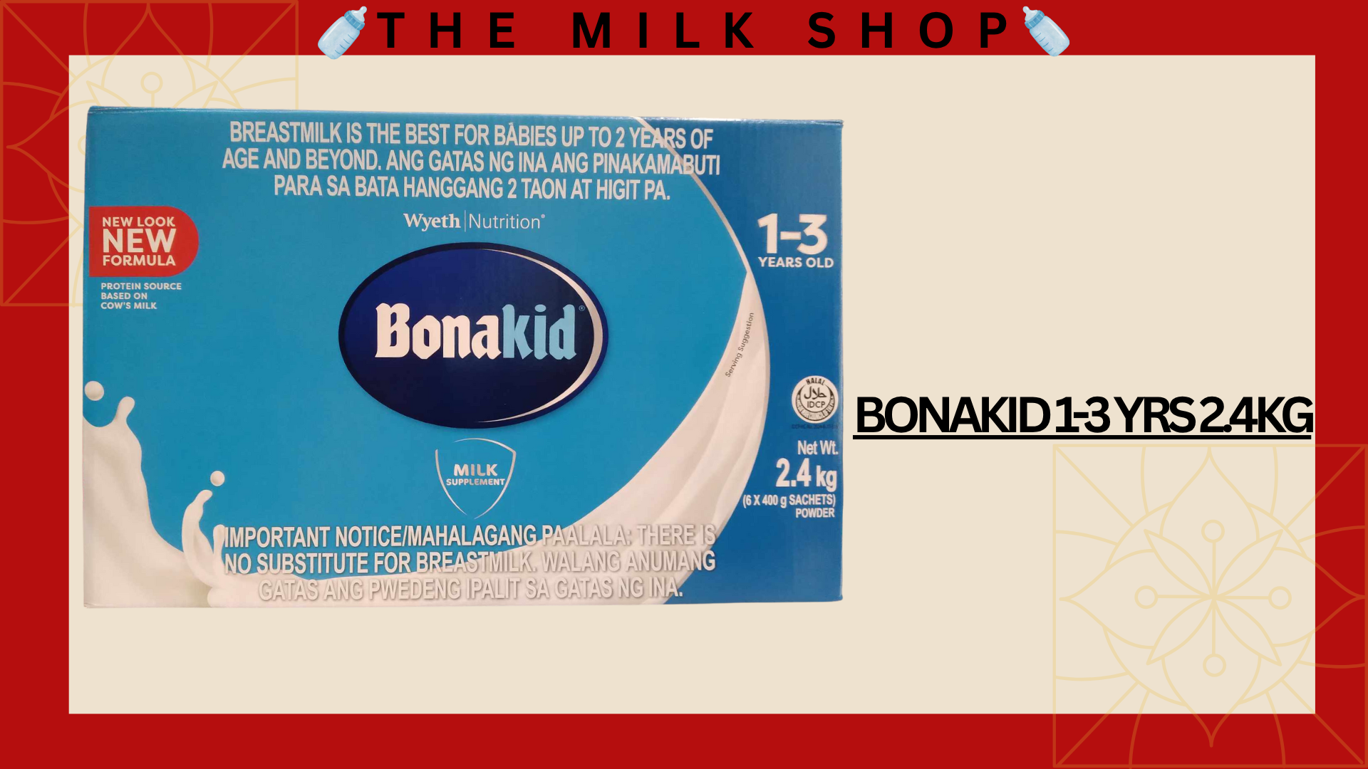 BONAKID 1-3 YEARS OLD MILK SUPPLEMENT 2.4kg