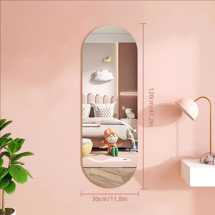 Wall Adhesive Mirror Stickers HD Full length Mirror Acrylic Mirror Wall Full Body Mirror