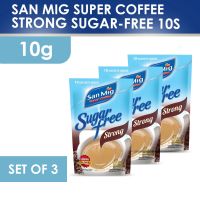 San Mig Super Coffee Strong Sugar-Free 10s (10g) Set of 3