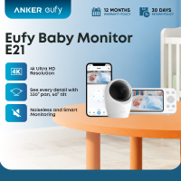 Anker eufy Baby Monitor E21 4K UHD Camera 5 720p Display 8X Zoom Hybrid Wi-Fi and No Wi-Fi Connection 24/7 Recording in app Pan-Tilt Portable Camera with Built-in Battery ANR