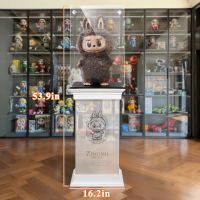 OATSBASF Labubu Acrylic Display Box POP MART Zimomo Roman Column Base Dolls Transparent Dustproof Storage Case