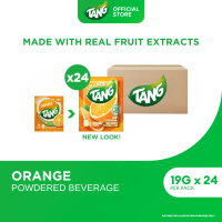 Tang Orange 19G - Powdered Juice made with Real Fruit Extracts (Set of 24)