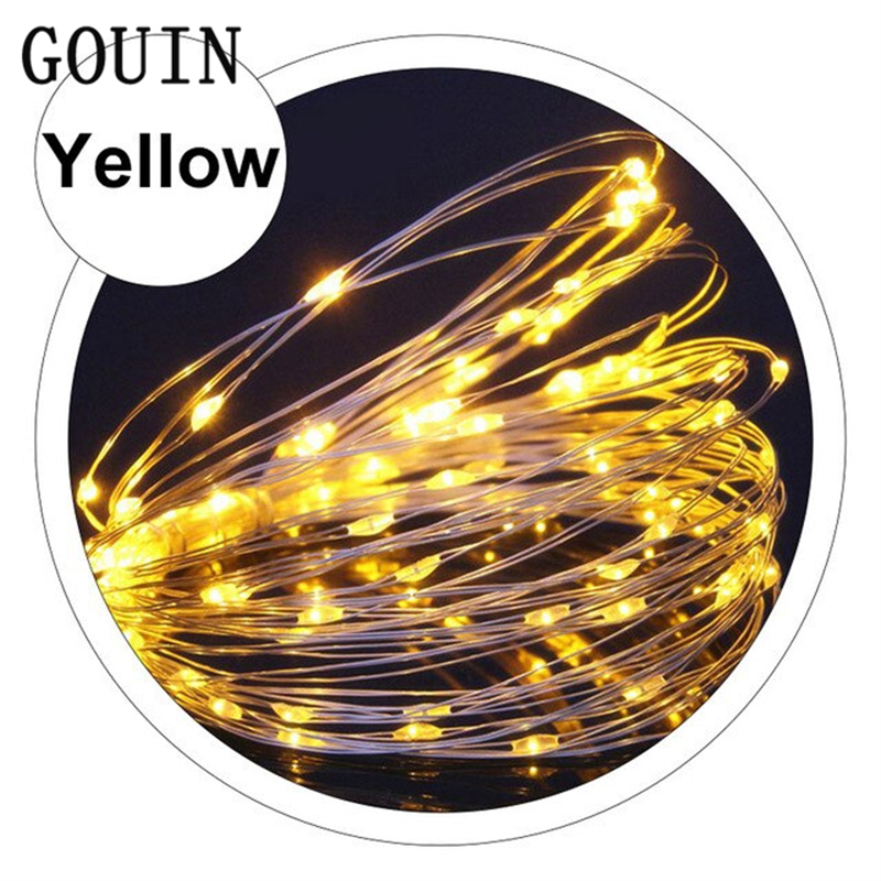 GOUIN 2M 3M 5M 10M 20M 20/30/50/100/200 LED USB Mini LED Copper Wire String Fairy Lights Christmas Wedding Party Decorative Lights