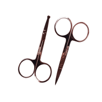 Groovy Professional Stainless Rounded/Pointed Tip Safety Trimming Scissors for Nose Facial Hair Mustache Beard