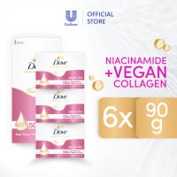[BUNDLE OF 6] Dove Radiant + Care Serum Bar Niacinamide + Vegan Collagen 90g