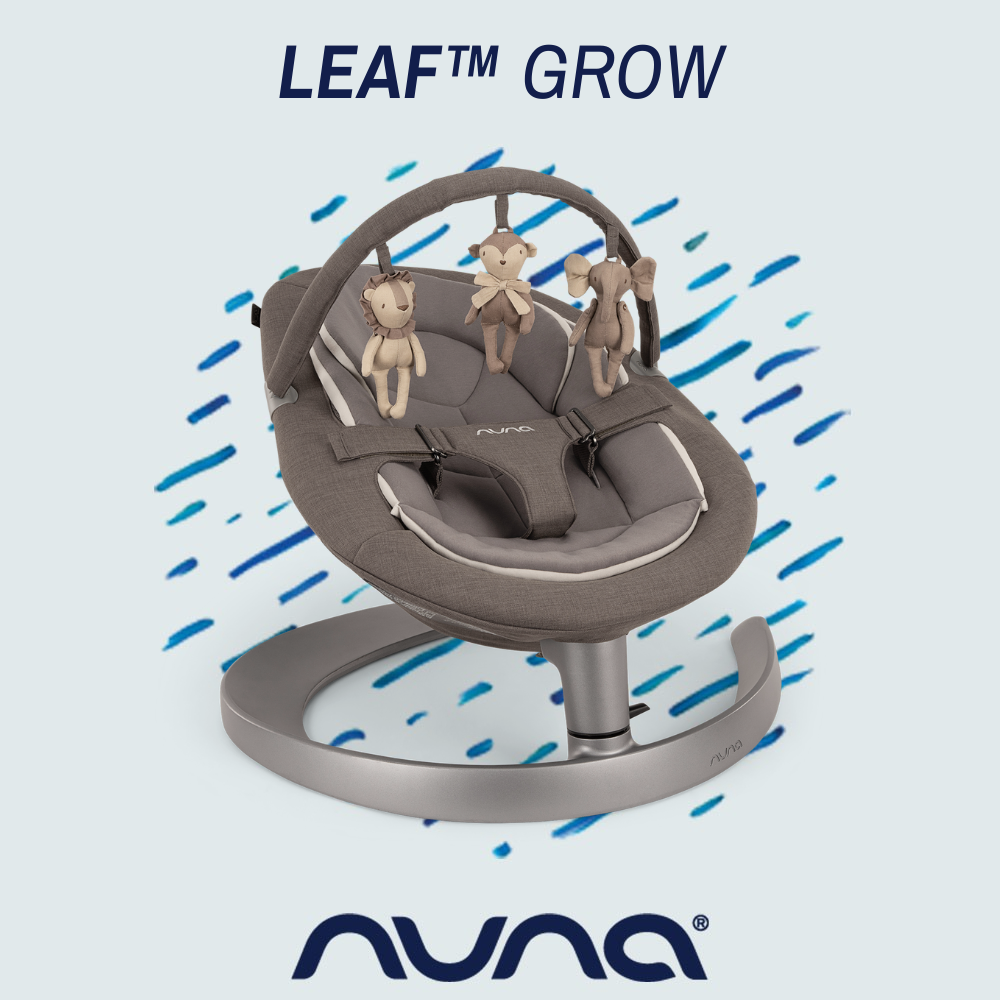 Nuna Leaf Grow (V2024) with Toy Cradling Rocker from birth up to 60kgs