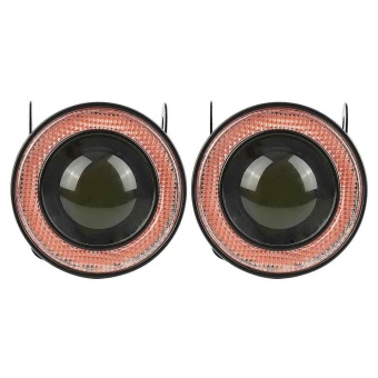 2pcs 2.5” fog light with red cob angel halo eye ring for car suvtruck –
