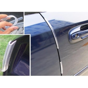 8Pcs Set Car Door Edge Guard Corner Bumper Buffer Trim Molding Protection Strip Accessories (Transparent