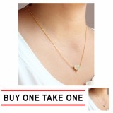 Buy One Take One Gold Plated Single Dainty Heart Necklace(Gold)