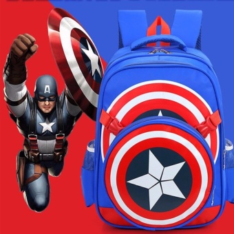 Captain America 2 in 1 School Backpack for Kids (Medium) #0126