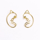 High Service New Cosplay Beauty And The Beast Belle Rose Earrings Ear Cuff Copper Plated Gold - Intl August 2018 - 2 High Service New Cosplay Beauty and The Beast Belle Rose Earrings Ear Cuff Copper Plated Gold - intl - 2
