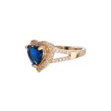 Jewelworld Heart Blue Sapphire Cubic Zirconia Jewellery Set (Gold) August 2018 - 4 Jewelworld Heart Blue Sapphire Cubic Zirconia Jewellery Set (Gold) - 4