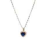Jewelworld Heart Blue Sapphire Cubic Zirconia Jewellery Set (Gold) August 2018 - 3 Jewelworld Heart Blue Sapphire Cubic Zirconia Jewellery Set (Gold) - 3