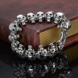 Kuhong Gothic Titanium Steel Skull Chain Bracelet Fashion Men Boy Evil Punk Cool - Intl August 2018 - 3 Kuhong Gothic Titanium steel Skull Chain Bracelet Fashion Men Boy Evil Punk Cool - intl - 3