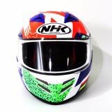 NHK GP Terminator D Fox Full Face Motorcycle Helmet (White Green) September 2018 - 2 NHK GP Terminator D Fox Full Face Motorcycle Helmet (White Green) - 2