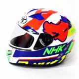 NHK GP Terminator D Fox Full Face Motorcycle Helmet (White Green) September 2018 - 3 NHK GP Terminator D Fox Full Face Motorcycle Helmet (White Green) - 3