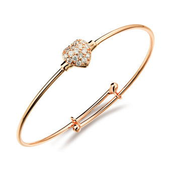 zuncle heart-shaped korean diamond 18k gold bracelets anklets child(golden)