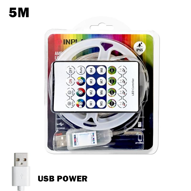 Inplay Bluetooth LED Strip Lights Music Sync RGB Color Switch With Remote Smart Phone APP Control