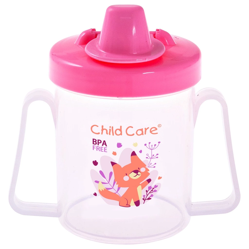 Child Care Training Cup for Toddler with Handle (6oz Sippy Cup) (BPA Free Training Cup for Baby) (Leak Proof)