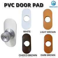 PVC Door Pad Protector/Doorknob HoleColor White/Light Brown/Choco Brown/Dark Brown（1 pair)