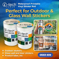 i-tech Vinyl Sticker Waterproof Printable Roll A4 (210mm x 50 meter) Tough Durability High Quality Fully Waterproof Compatible With Inkjet Printer Suitable For Indoor And Outdoor Use Waterproof And Durable Vinyl Sticker