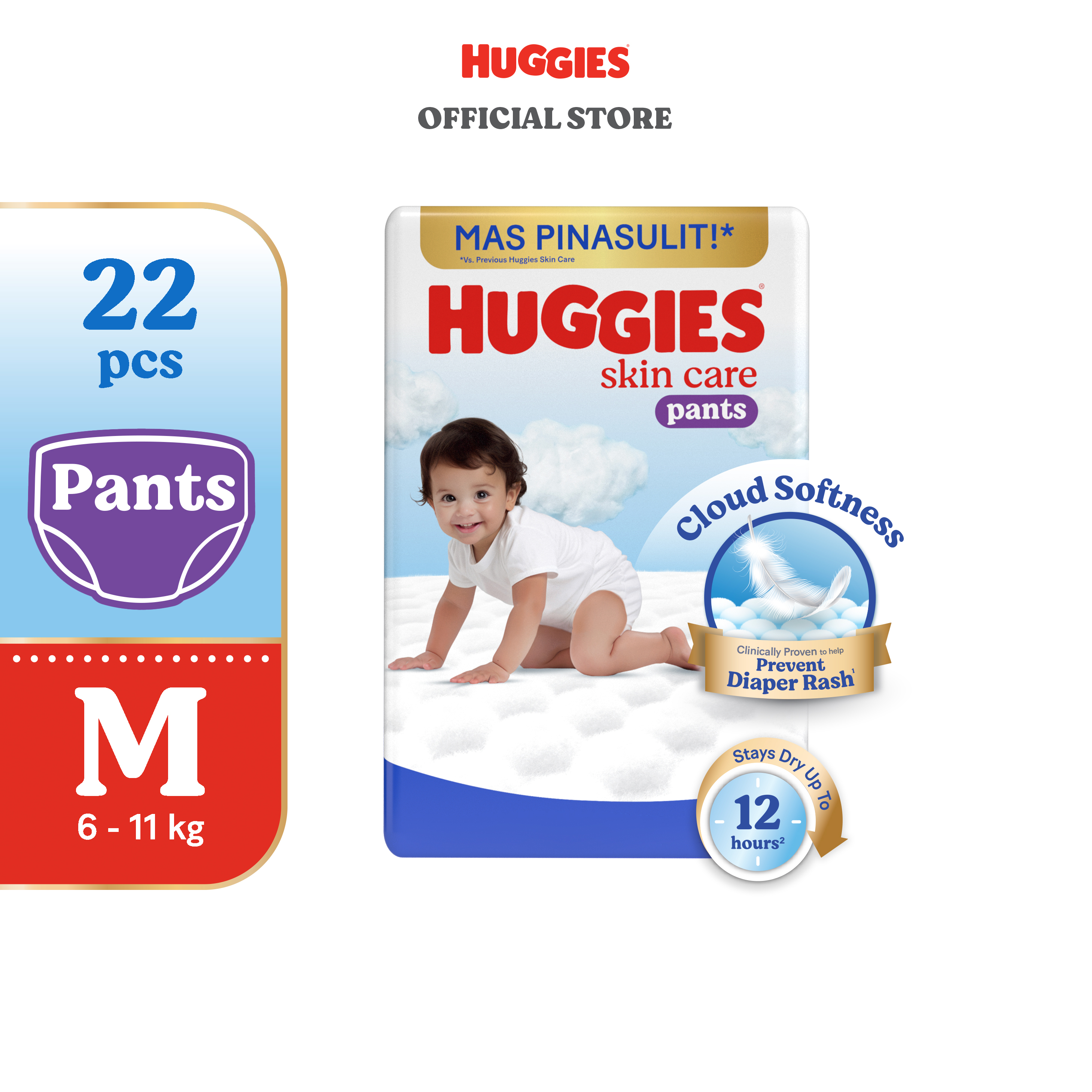 Huggies Skin Care Pants Medium - 22 pcs