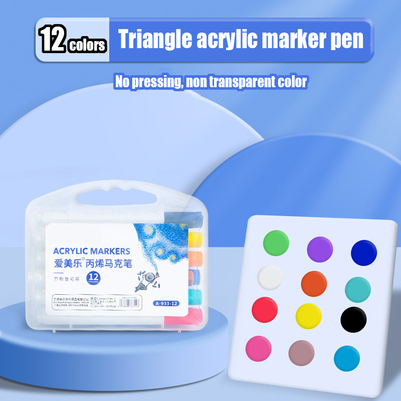 12/24/36/48/60 Colors Acrylic Marker Pen Non Fading Waterproof DIY painting Marker Pen