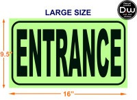 Fire Exit Entrance Large Luminous background Glow in the Dark black Cut Out Sticker in 3mm Sintra