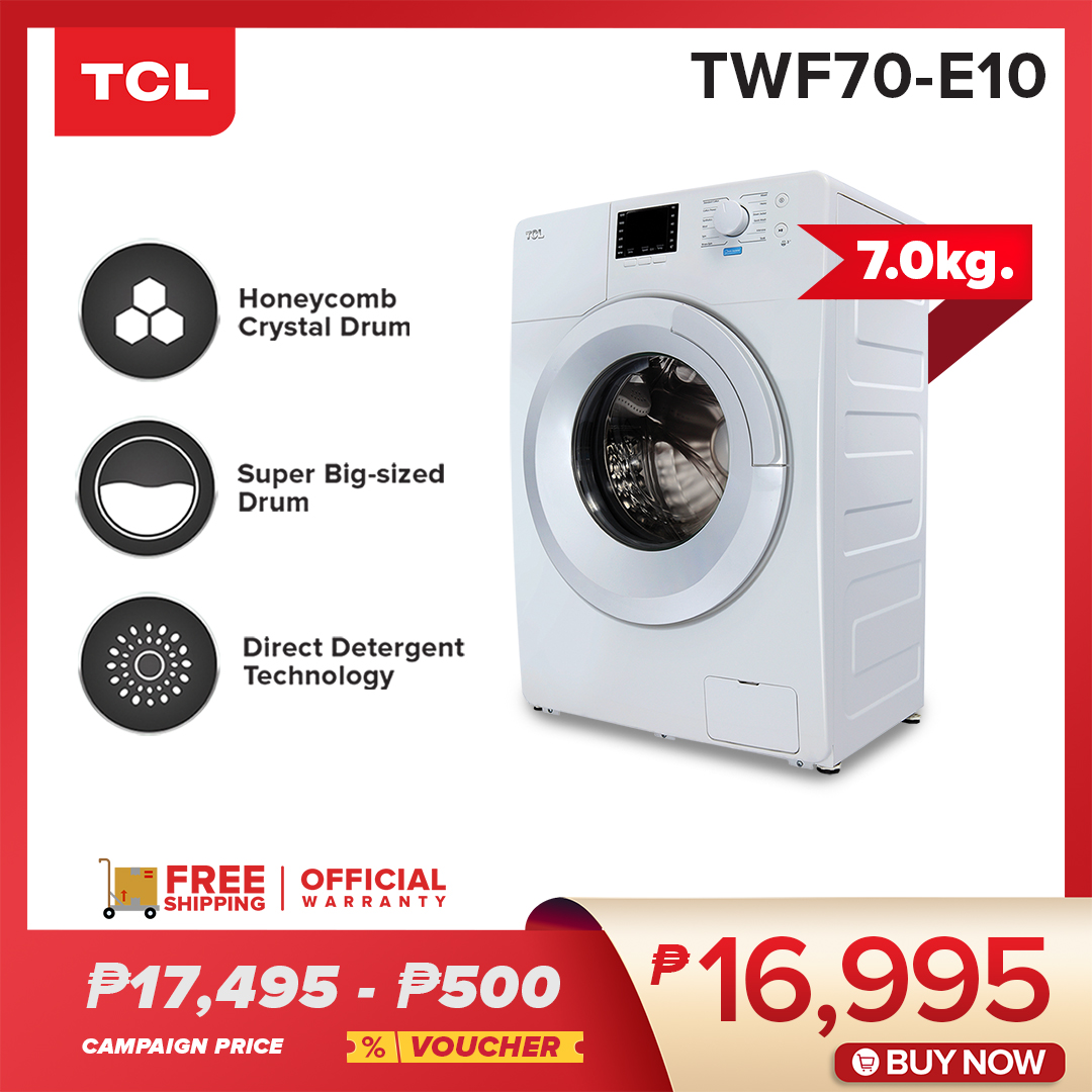 TCL 7 kg Inverter Front Load Washing Machine (TWF70E10)