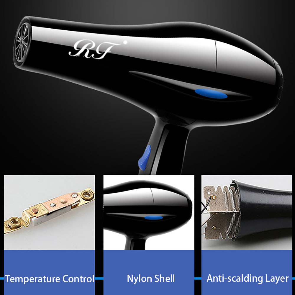 Professional Ionic Hair Dryer Fast Dry Low Noise Lightweight Blow Dryer