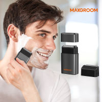 Maxgroom 2-in-1 Mens Mini Electric Shaver Trimmer Kit IPX6 Waterproof Wet & Dry Use Rechargeable Pocket Portable Beard Razor for Home Travel Grooming