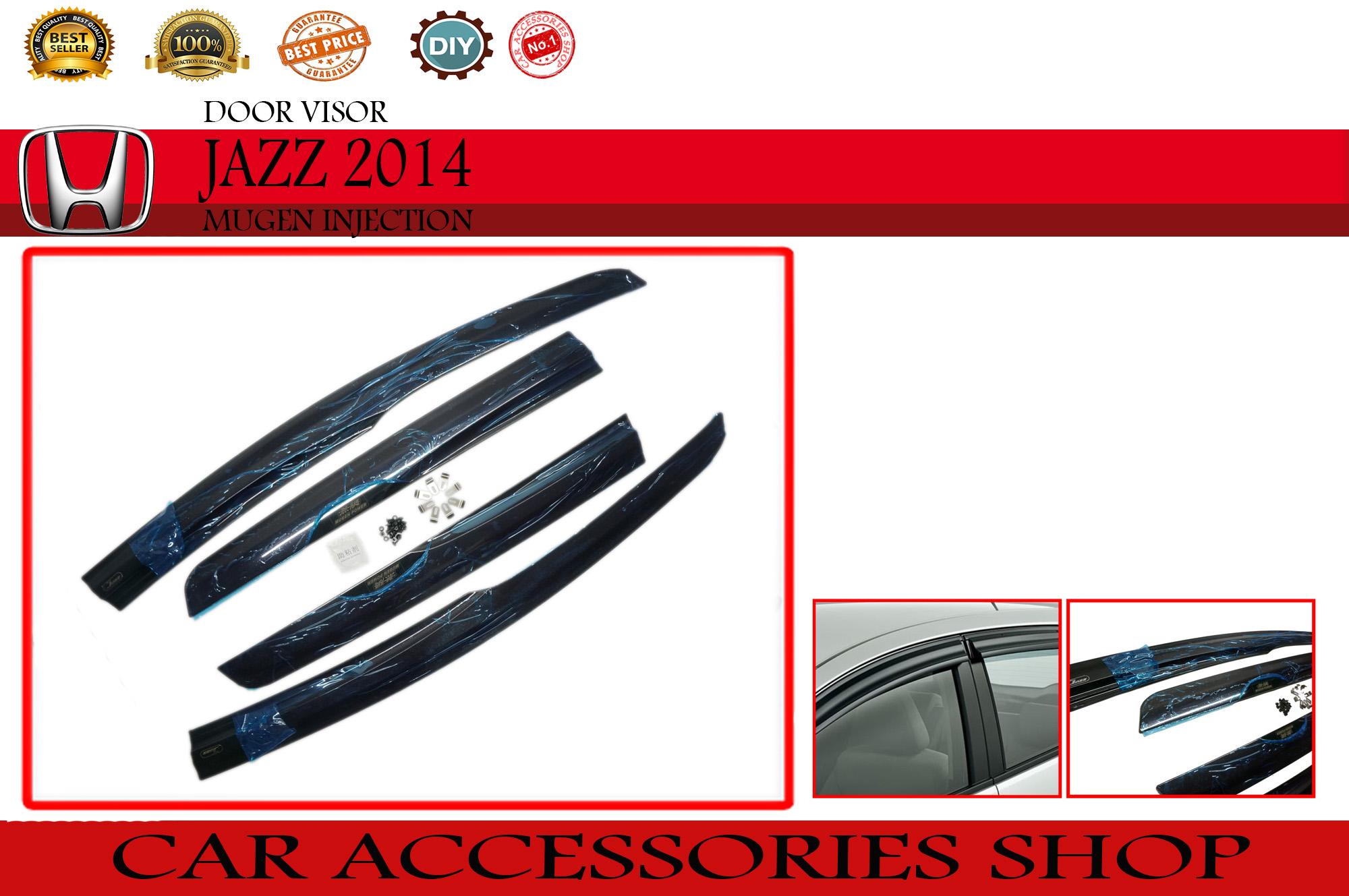 Car Rain / Wind / Door Visor Side Window Deflector Mugen Injector For Honda Jazz 2014 review and