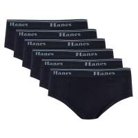 Hanes Black 6-Pack Smart Hipster Brief 1303