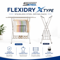 Stainless Steel X-Type Sampayan | Foldable Clothes Drying Rack | Space Saving Indoor Outdoor | Heavy Duty – FlexiDry™