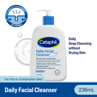 Cetaphil Daily Facial Cleanser Gel to Foam 236ml | Deeply Cleanses & Minimizes Pores | For Acne-Prone & Sensitive Skin | With Niacinamide Panthenol & Glycerin | Dermatologist Tested