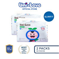 UniLove Slim Fit Baby Pants 30s (X-Large) Pack of 2 - Hypoallergenic | Super Absorbent |  Ultrasoft | Neutralizes PH Level | Double Leakguard | Pants type | Breathable
