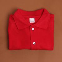 SOFTEX Honeycomb UNISEX PLAIN POLOSHIRT RED MUROISE PEACH FOR MEN AND WOMEN