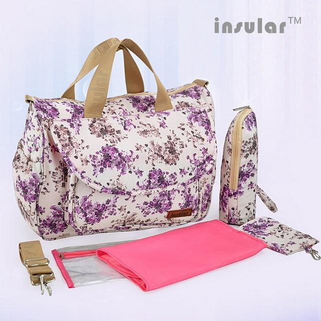 Insular Baby Diaper Bag Fashion Nappy Stroller Bag Designer Organizer Pouch Cut Maternity Mommy Bag New Mother Tote Nursing Bags