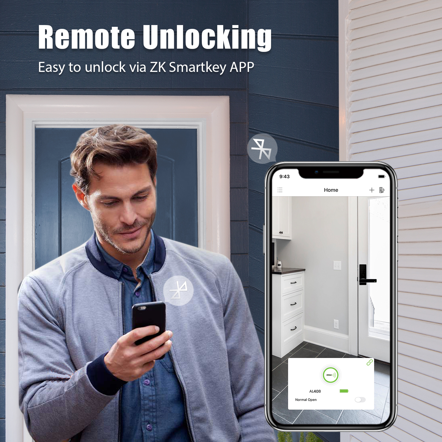ZKTeco Smart Door Lock Digital Touch Keypad Fingerprint Password RFID