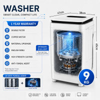 WISSEN 9/6/5KG Automatic Washing Machine Baby Special Mini Dehydration Free Drying Rack Dryer silent washing