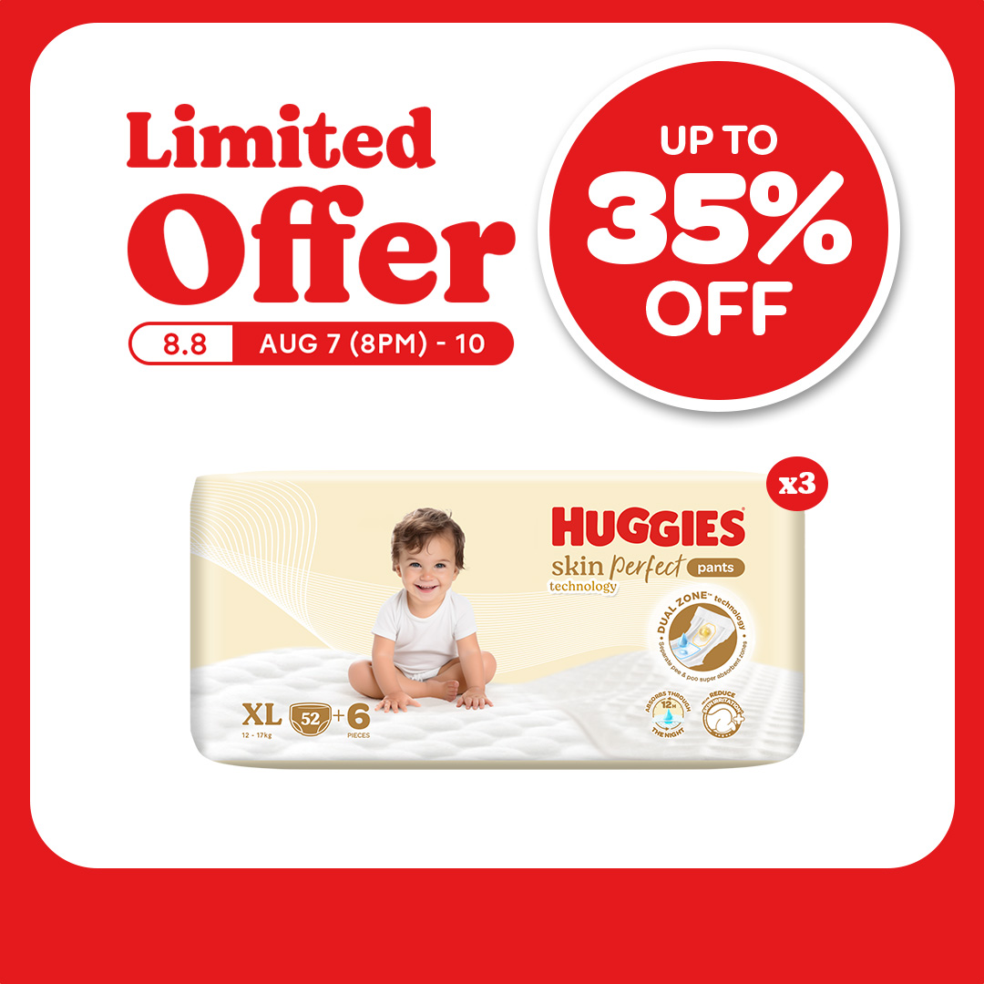 Huggies Skin Perfect Pants Super Jumbo XL - 58 pcs x 3 (174 pcs)