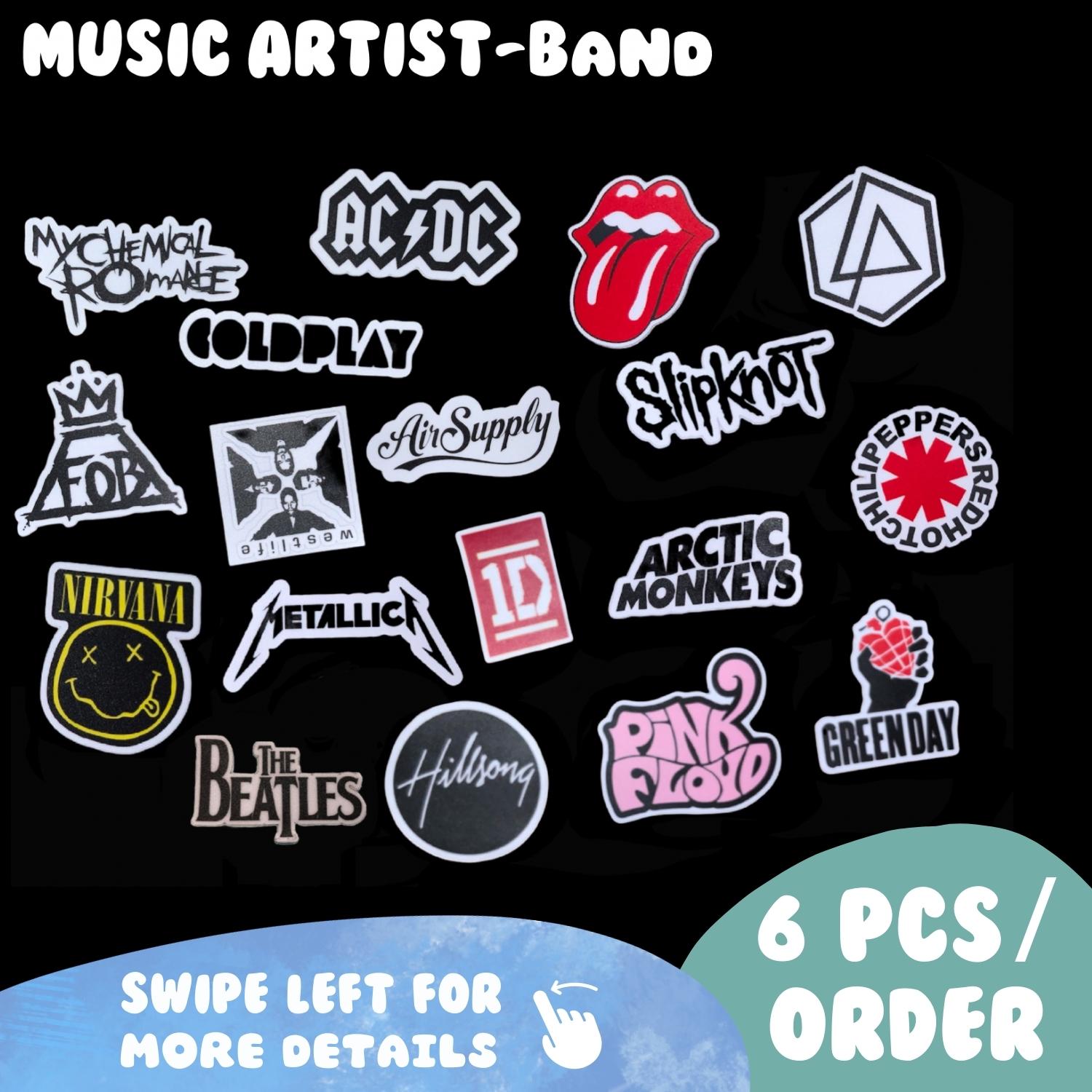 STICKER: MUSIC ARTIST- BAND (SET OF 6PCS)